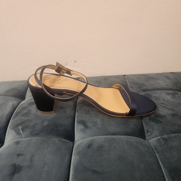 Jewel Badgley Mischka Women's Danni Ii Heeled Sandal, Navy Satin, 7 - Picture 4 of 5